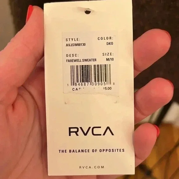 NWT RVCA Farewell Sweater-Sz M - Picture 6 of 9